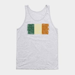 Irish Flag Distressed Design Tank Top